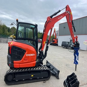 Mini-excavatrice sur chenilles Kubota KX163, orange, hydraulique, équipement de construction - Product Image 3