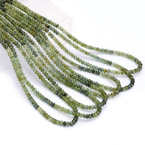 Cuentas redondas lisas de turmalina AAA de 3mm-4mm, turmalina verde natural multicolor, piedras semipreciosas sueltas para la fabricación de joyería. - Product Image 4
