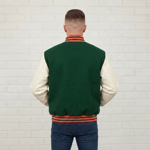 Eco-friendly windproof <b>jacket</b> Double breasted varsity <b>jacket</b> Custom logo <b>men's</b> <b>jacket</b> Spring fleece cotton <b>jacket</b> - Product Image 6