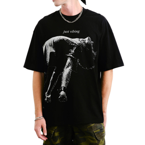 เสื้อยืดพิมพ์ลาย DTG ขายส่ง ผ้าฝ้าย 100% สำหรับผู้ชาย ทรงปกติ พิมพ์ลายคุณภาพสูง เสื้อยืดสตรีทแวร์ลายกราฟิกคลาสสิก - Product Image 1
