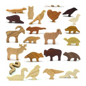 Wooden <b>Farm</b> Animal Toys <b>Set</b> for Kids 3-6 Years Unisex Educational Play Figures Natural Wood Model Catarina - Product Image 3