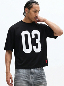 Custom Black American Football Jersey Oversized Number Print <b>Mesh</b> <b>Top</b> Boxy Fit Streetwear Training Shirt OEM Bulk - Product Image 4
