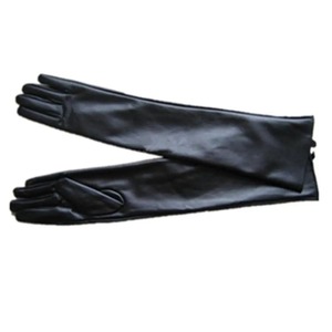 HARAZ INTERNATIONAL Elegant Wrist-Length Women's Black PU Safety <b>Gloves</b> <b>Touchscreen</b> Unlined Eco-Friendly Thermal Winter Casual - Product Image 1