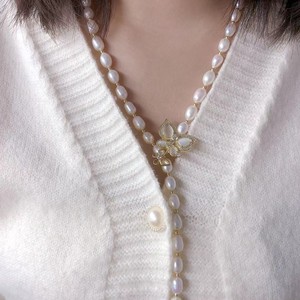 Collar de Perlas de Agua Dulce Nuevo y Más Vendido con Cierre de Mariposa de Oro de 14K, Cadena para Suéter, Venta al por Mayor - Product Image 4