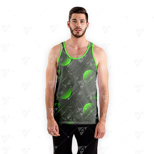 เสื้อกล้ามผู้ชายขายดี พิมพ์ลาย รักษ์โลก แห้งเร็ว ผลิตจากโพลีเอสเตอร์/คอตตอน สำหรับออกกำลังกาย ฝึกซ้อม คุณภาพสูง MOQ ต่ำ - Product Image 3