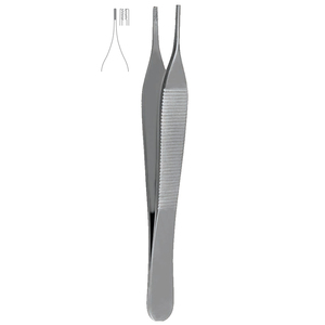 Pinces Adson marron en acier inoxydable, pinces chirurgicales pour tissus, instrument de précision à usage médical - Product Image 1