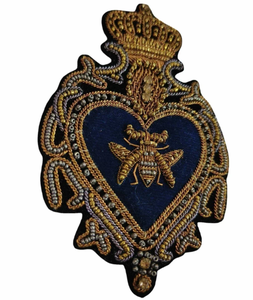 Parche bordado de lujo hecho a mano con motivos de lingotes y escudo americano, negro, para blazer, de tela de sarga de moda - Product Image 2