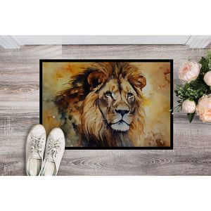 Felpudo Lion antideslizante lavable de pila baja para interiores/exteriores alfombra de entrada 24H X 36W alfombrilla para puerta delantera - Product Image 2