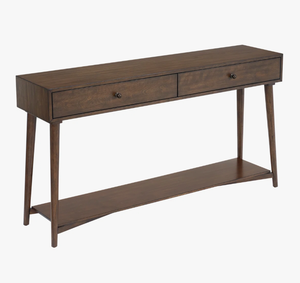 Mesa Consola Moderna de Madera con Cajón Doble Artístico, Mesa de Entrada Contemporánea para Decoración de Sala de Estar o Pasillo - Product Image 5