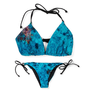 Conjunto de Bikini para Mujer, Color Rojo, Blanco y Azul, Estilo Americano, con Volantes, Traje de Baño de una Pieza, Transpirable, Ecológico, de Secado Rápido, para la Playa - Product Image 6