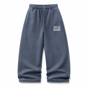 RETRO WASHED <b>BAGGY</b> <b>TROUSERS</b> <b>MEN</b> OVERSIZED WIDE LEG STREETWEAR PANTS VINTAGE LOOSE FIT CUSTOM OEM WHOLESALE CLOTHING - Product Image 6