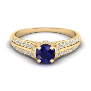 Anillos REYES personalizados con moissanita y zafiro azul en plata de ley 925, joyería fina para mujer, regalo para ella. - Product Image 6