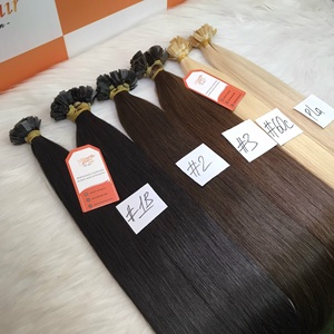 100% Extensions de cheveux Remy vietnamiens nouveau modèle kératine pointe plate dans des couleurs chaudes fournisseur de cheveux humains bruts - Product Image 3
