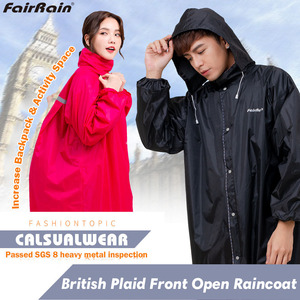 Revestimiento de PVC portátil personalizado, impermeable, diseño británico, tamaño L, puño elástico, impermeable - Product Image 5