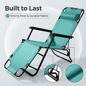 Sedia Reclinabile Portatile 2-in-1, Comoda Sedia Pieghevole da Esterno con Design Allungato - Product Image 6