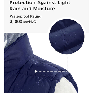 Men Quilted Puffer Vest Sleeveless Winter Jacket Warm Lightweight Body <b>Warmer</b> Outdoor Casual Windproof OEM Design - Product Image 6