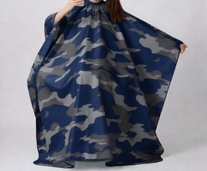 Dark Blue Camo <b>Waterproof</b> Barber Gown - Product Image 1