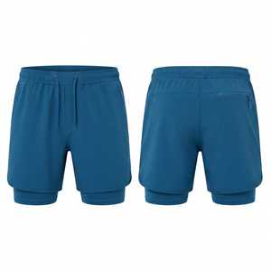 Custom Sportswear Manufacturer Men Activewear Lightweight 5 Inch Running <b>Shorts</b> <b>Waterproof</b> Zipper Pocket Gym Training <b>Shorts</b> - Product Image 2