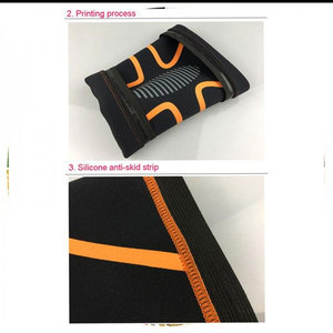 ปลอกเข่าสีดำพร้อมการเย็บสีเขียวมะนาว รองรับแรงกดดันแบบยืดหยุ่นสำหรับผู้ชาย ดีไซน์ลายเรขาคณิต - Product Image 4