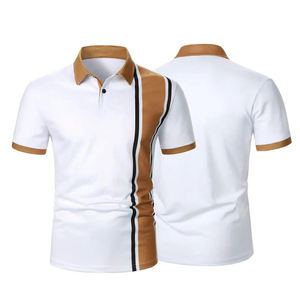Camisetas de polo de golf personalizadas OEM al por mayor de alta calidad para hombre, blancas, transpirables, de algodón, con impresión personalizada, manga corta - Product Image 3