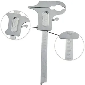 Boley-calibrador de medición de corona Dental, instrumento de metal, calibre Dental, rango de medición Decimal de 0-100mm, CE ISO por UAMED