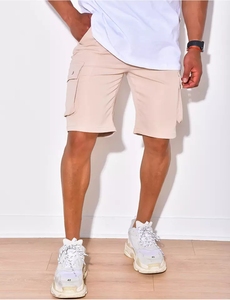 Men's Solid Color Hot Shorts Casual Cargo Shorts Mid Waist Elastic Drawstring Breathable Quick Dry Pockets Spandex/Cotton Canvas - Product Image 6