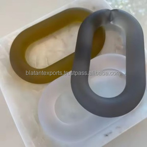 Decoración de Pared con Eslabones de Cadena de Resina Transparente, Objetos de Arte Colgantes Coloridos, Cadenas de Plástico Grandes, Escultura Enlazada, Separador de Ambientes - Product Image 5