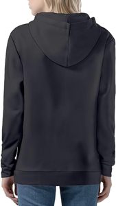 Sudadera con Capucha y Cremallera para Mujer y Adolescentes, Estilo Casual, Color Sólido, con Logotipo Frontal, Otoño/Invierno, Tallas XS-5XL - Product Image 3
