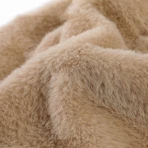 Bonnet unisexe épais et moelleux à double couche en fausse fourrure beige unie, tricoté avec impression numérique, style décontracté 2026 - Product Image 5