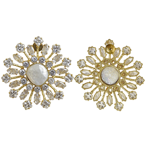 Elegantes Pendientes de Perlas Grandes - Joyería de Perlas Blancas Extra Grandes para Novias y Eventos de Gala - Product Image 3