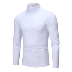 Pull-over Homme Col Roulé Tactile Doux en Mélange de Polyester Texture Lisse Confortable Décontracté Coupe Classique Ajustée - Product Image 1