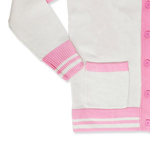 Pulls à col en V personnalisés de haute qualité pour les sororités/fraternités/écoles/collèges/universités, logos tricotés, cardigans - Product Image 3