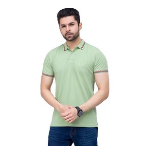 เสื้อกอล์ฟฤดูร้อนสำหรับผู้ชาย ผ้าฝ้ายพรีเมียม 100% คุณภาพสูง ปักโลโก้ตามสั่ง ผ้าถักเนื้อแน่น ไม่เป็นขุย แขนสั้น - Product Image 1