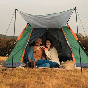 Tenda da Campeggio Pop-Up Portatile per 4-5 Persone, Montaggio Istantaneo, 2 Finestre con Zanzariere per Escursionismo e Attività all'Aperto - Product Image 4