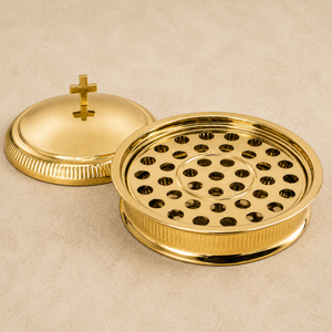 Plateau de service de communion finition or, ensemble en acier inoxydable, plateau sacré avec couvercle, assiette pour cérémonie religieuse - Product Image 6