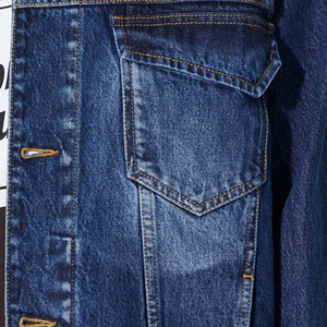 Wholesale Clothing Manufacturer <b>Denim</b> Men's <b>Jackets</b> <b>Custom</b> Basic Solid Color Jeans <b>Denim</b> Men's <b>Jackets</b> - Product Image 5