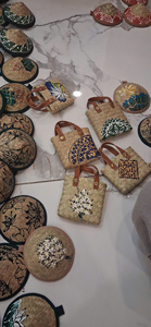 Porte-clés artisanal en feuille de palmier du Vietnam, tressé en jonc traditionnel, souvenir personnalisé avec logo pour cadeaux de tourisme culturel - Product Image 3