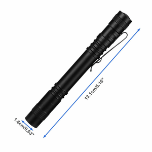 2 Pezzi Mini Torcia LED Portatile Nera/Bianca, Luce da Lavoro a Penna per Campeggio ed Escursionismo, Corpo in Lega di Alluminio, Materiale Plastico - Product Image 3