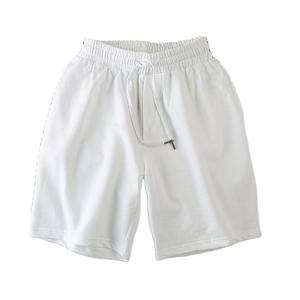 Shorts Bermuda en Coton Uni Brodé pour Homme, Taille Mi-Haute, Décontracté, Respirant, Séchage Rapide, Tricoté, avec Cordon de Serrage et Poches - Product Image 2