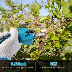 21V 4.0Ah Set potatore senza fili 1.0 elettrico 2.0 palo di estensione raggiunge 13 piedi di altezza 0,98 pollici di diametro di taglio per la potatura degli alberi - Product Image 5