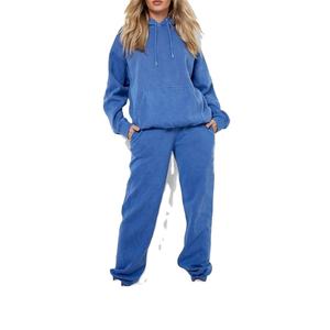 Logo personnalisé 100% coton surdimensionné respirant lavage à l'acide femmes survêtement en gros femmes 100% coton lavage à l'acide survêtements 2026 - Product Image 5