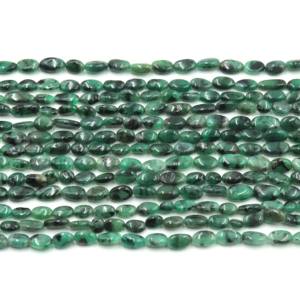 ลูกปัดมรกตแซมเบีย AAA ขายดี รูปทรงวงรีเรียบ ขนาด 13 นิ้ว ความยาว 4x6-5x7 มม. ลูกปัดมรกตธรรมชาติ สำหรับทำเครื่องประดับ - Product Image 3