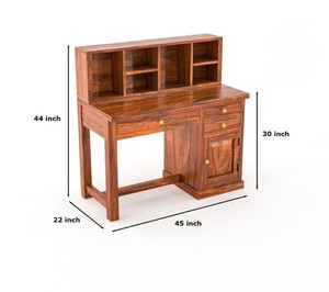 <b>Solid</b> <b>Wood</b> Home Office <b>Desk</b> with Storage Cabinet |Modern <b>Wood</b> Study Table | Jodhpur Export Handcrafted - Product Image 3