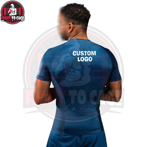 Camiseta de Compresión de Manga Corta de Secado Rápido, Ecológica, de 180g, Estilo Moderno, Personalizada, para Entrenamiento de MMA/BJJ, Precio al por Mayor - Product Image 2