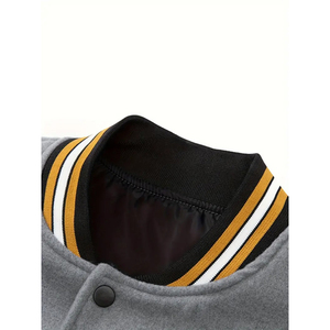 Wholesale Custom Baseball Varsity <b>Jacket</b> for <b>Men</b> Windproof 100% Wool Front Logo Streetwear Winter <b>Jacket</b> Low Price - Product Image 3