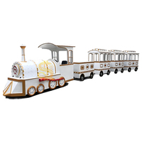 Tren sin rieles para exteriores, sistema de transporte de pasajeros para parques temáticos infantiles, alto estándar de seguridad