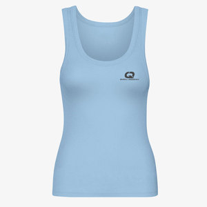 Stylish Slim Fit <b>Women's</b> <b>Knitted</b> <b>Tank</b> <b>Top</b> Front Logo-Quick Dry Breathable <b>for</b> Gym Training Yoga Exercise Comfortable Daily Use - Product Image 1