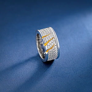 Moissanite Grand Ice King Silver Plated 0.5 Carat Prong <b>Set</b> Luxury Ring - Product Image 4