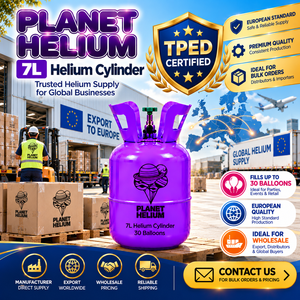 Cilindro de Helio Desechable Europeo de 7L CE TPED para Importadores - Product Image 1