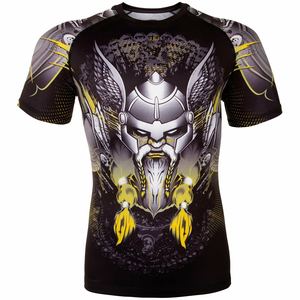 Camiseta Deportiva Unisex de Manga Corta con Estampado de Guerrero Vikingo, Compresión, Transpirable, Anti-UV, Secado Rápido, Poliéster, para Entrenamiento de MMA - Product Image 2